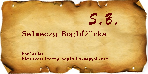 Selmeczy Boglárka névjegykártya