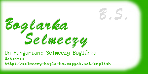 boglarka selmeczy business card
